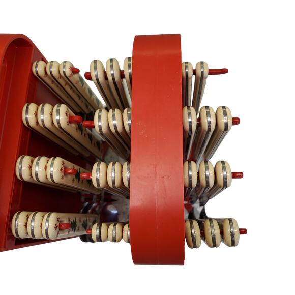 Oneida Holiday Colormates 46 Piece Set Plus Portable Caddy Christmas Flatware - Picture 12 of 14